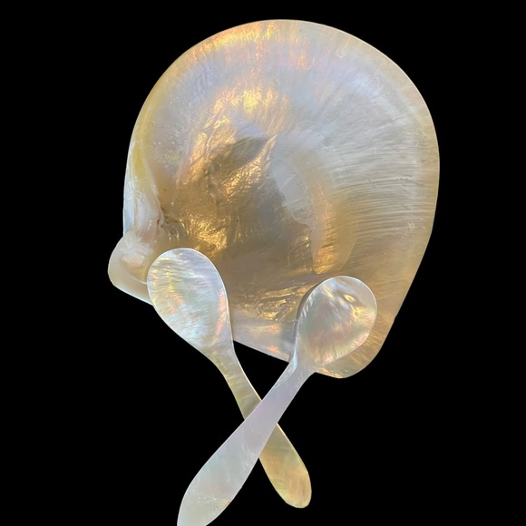 🎁 Handmade Mother Of Pearl Caviar Serving Set - Picture 6 of 10